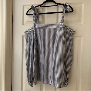 Michael Kors Stripe Blouse Size Large